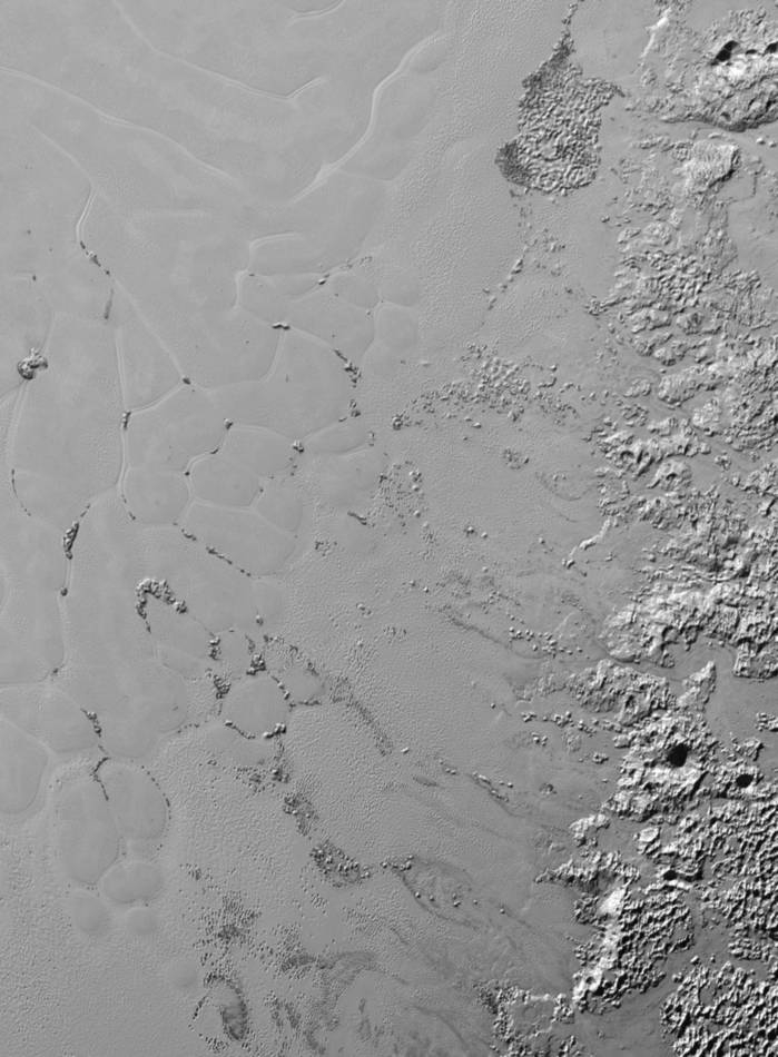 Wandernde Berge auf Plutos Sputnik Planum