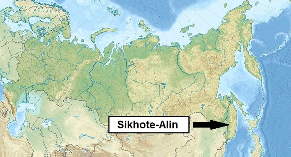 sikhote alin mountains map