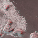Tafelberge auf dem Mars (3D)