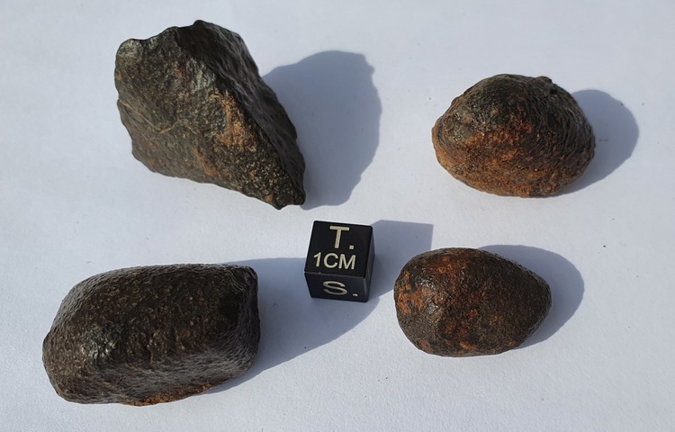 4 NWA XXX Meteorites - 103.0 g Gesamtgewicht