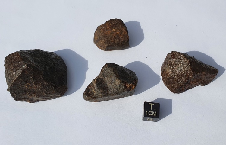 4 NWA XXX Meteorites - 156.6 g Gesamtgewicht